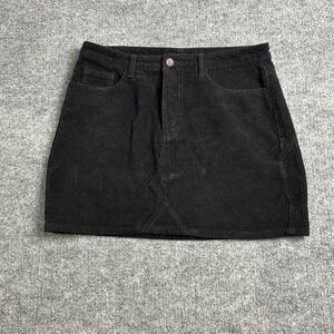 Snowpo Women's Size 8 Keep it Hush Skirt Black Corduroy New With Tags